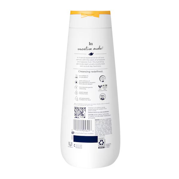 Dove - Body Wash Usa Pineapple & Passion Fruit 20Oz/591Ml