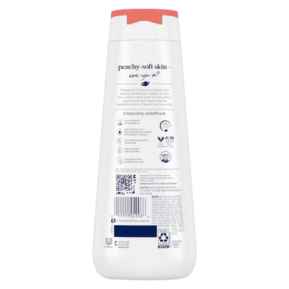 Dove - Body Wash Usa Rebalance White Peach & Rice Milk 20Oz/591Ml