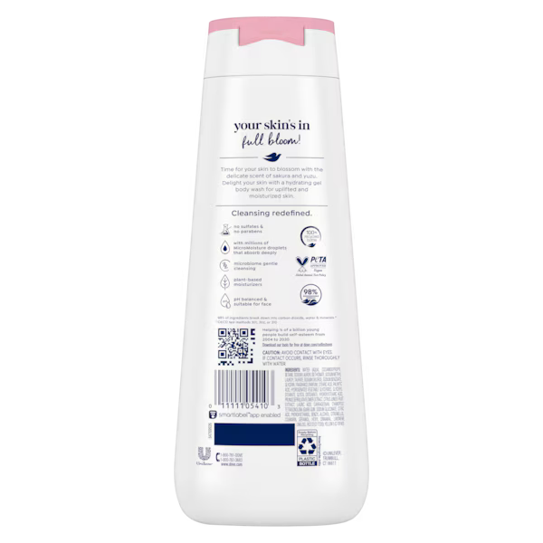 Dove - Body Wash Usa Uplift Sakura Blossom & Yuzu 20Oz/591Ml