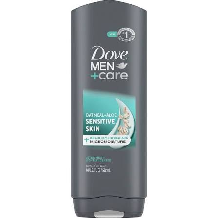 Dove - Men + Care Body & Face Wash Usa Sensitive Skin Oatmeal & Aloe 13.5Oz/400Ml