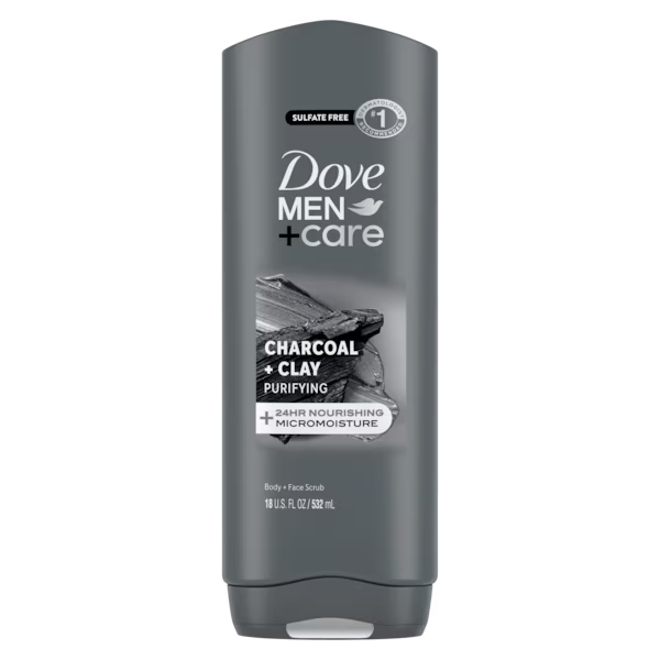 Dove - Men + Care Body & Face Wash Usa Elements Charcoal+Clay 13.5Oz/400Ml