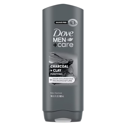 Dove - Men + Care Body & Face Wash Usa Elements Charcoal+Clay 13.5Oz/400Ml