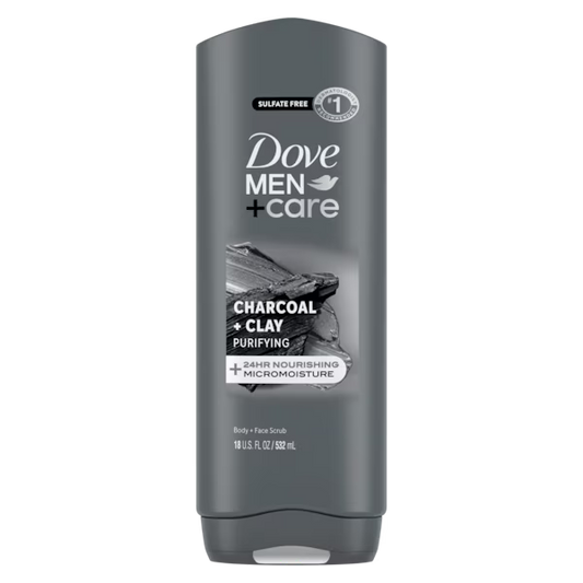 Dove - Men + Care Body & Face Wash Usa Elements Charcoal+Clay 13.5Oz/400Ml