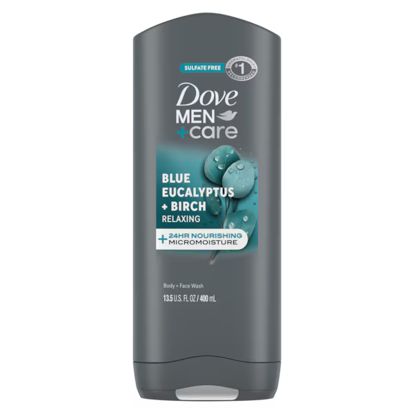 Dove - Men + Care Body & Face Wash Usa Blue Eucalyptus+Birch 13.5Oz/400Ml