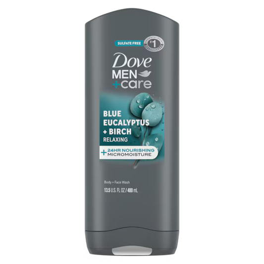Dove - Men + Care Body & Face Wash Usa Blue Eucalyptus+Birch 13.5Oz/400Ml