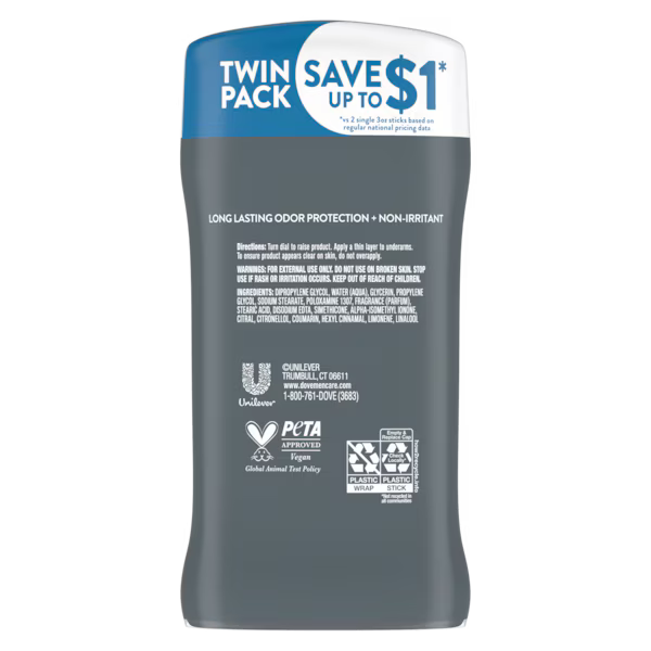 Dove - Deodorant Stick A/P Men+Care Clean Comfort 76G