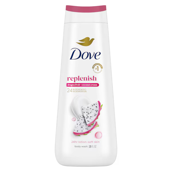 Dove - Body Wash Usa Replenish Dragon Fruit & Coconut Cream 20Oz/591Ml