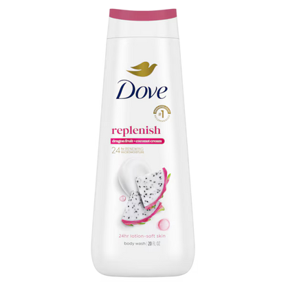Dove - Body Wash Usa Replenish Dragon Fruit & Coconut Cream 20Oz/591Ml
