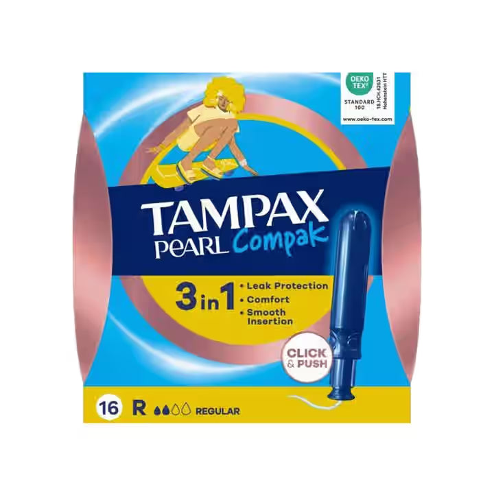 Tampax - Pearl Compak Regular Tampons - 16 Pcs