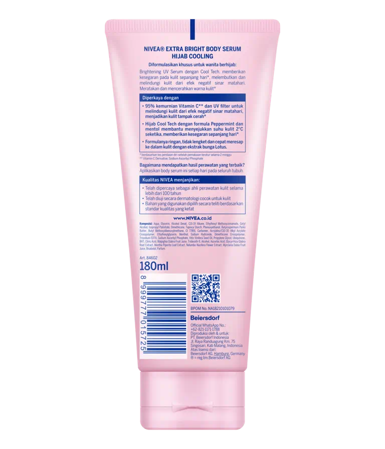 Nivea - Body Serum Extra Bright Hijab Cooling - 180Ml