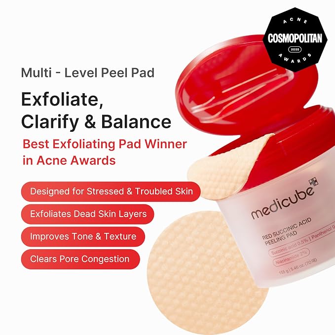 Medicube - Red Succinic Acid Peeling Pad 155g (70 Pads)