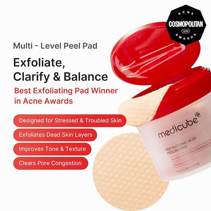 Medicube - Red Succinic Acid Peeling Pad 155g (70 Pads)