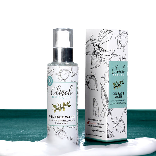 Clinch Beauty Gel Face Wash With Peppermint Jojoba & Vitamin E