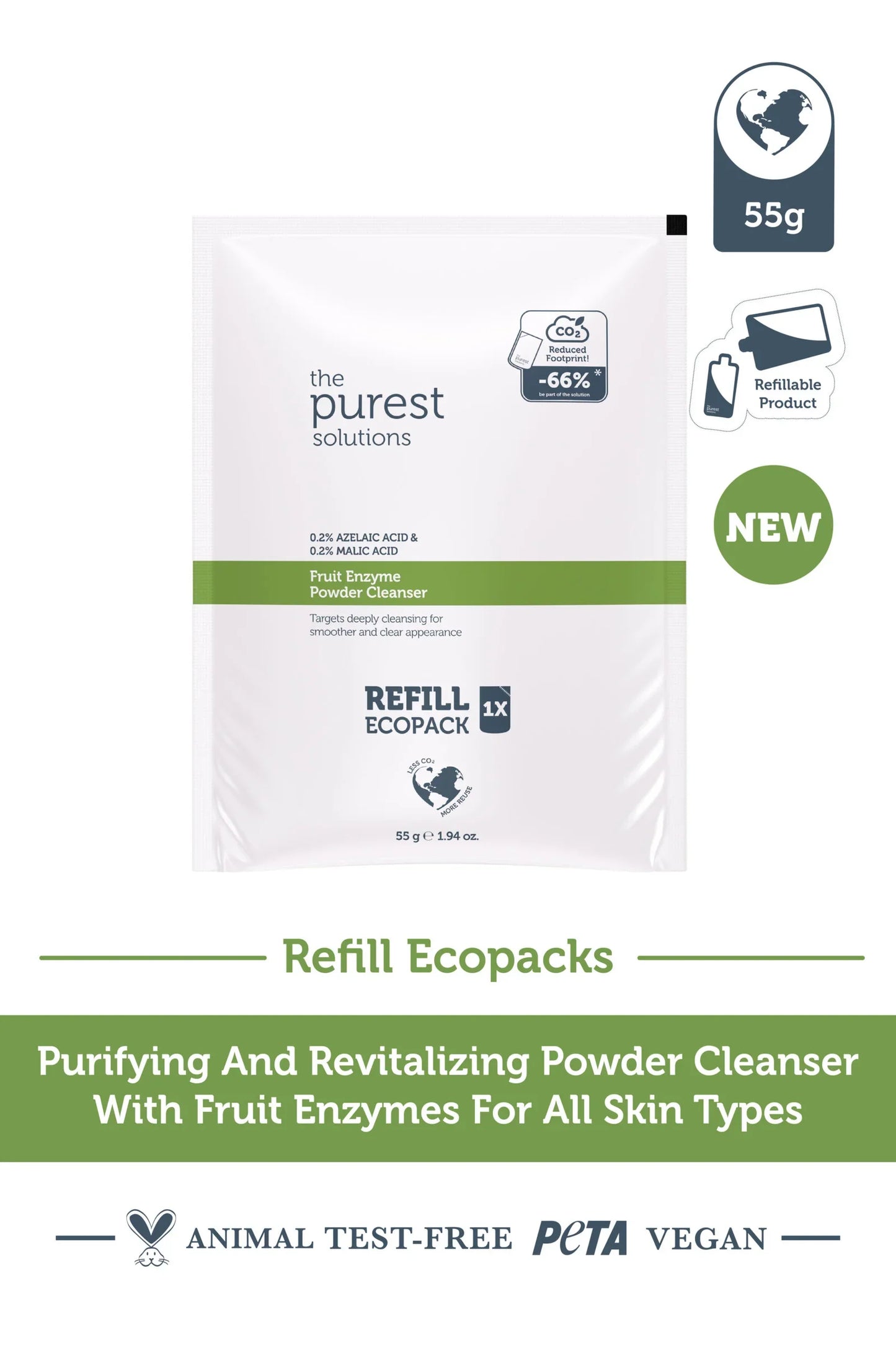 The Purest Solution - Fruit Enzyme Powder Cleanser - 55GM