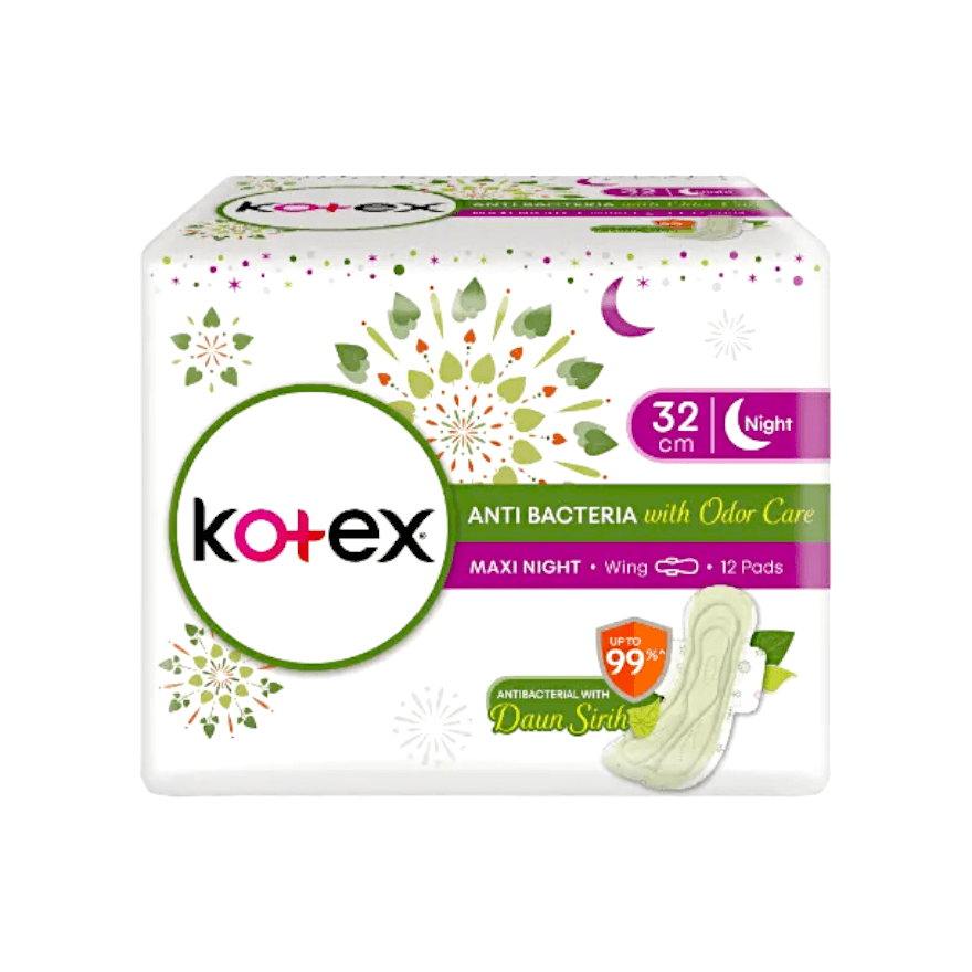 Kotex - Bio Care Maxi Night Wing Sanitary Pads - 12's
