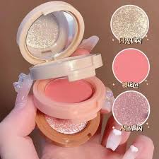 Facial Beauty - Hudamoji 3 In 1 Blusher & Highlighter 01