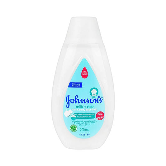 Johnsons - Baby Milk & Rice Hair & Body Bath - 200Ml