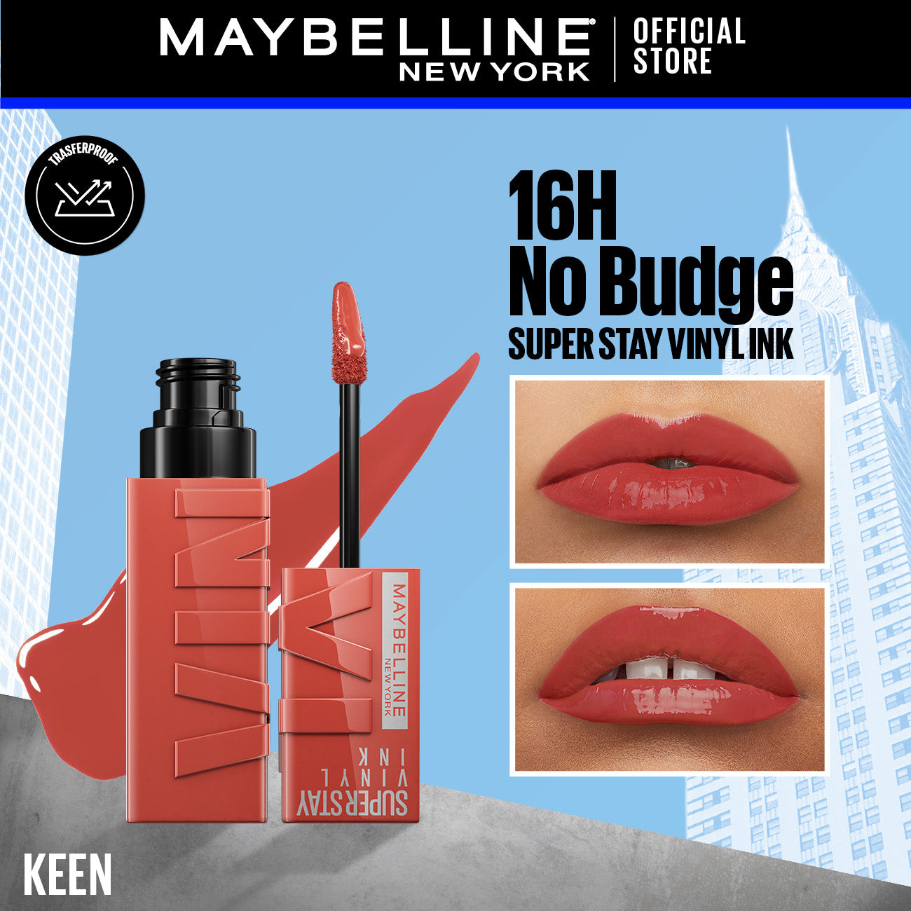 Maybelline's Superstay Vinyl Ink, 16-Hour No-Budge Liquid Lipcolor