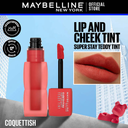 Maybelline New York's Super Stay Teddy Tint™: The 12-Hour Liquid Lip Tint!
