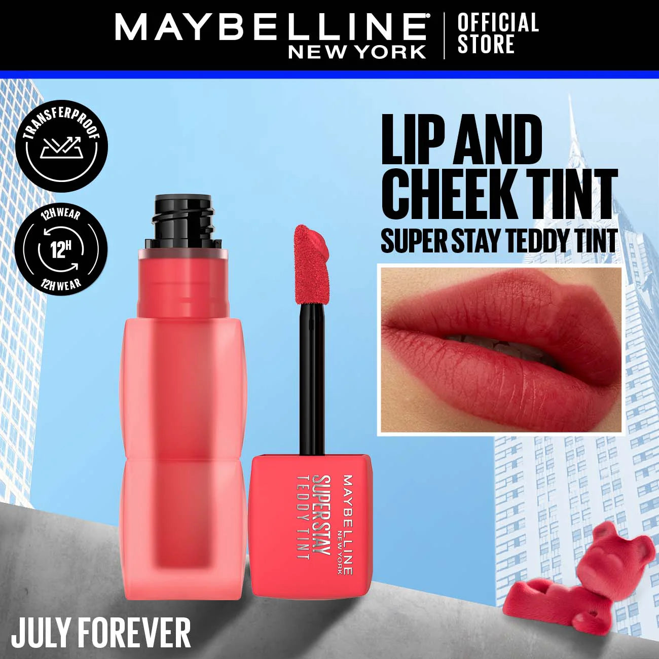 Maybelline New York's Super Stay Teddy Tint™: The 12-Hour Liquid Lip Tint!