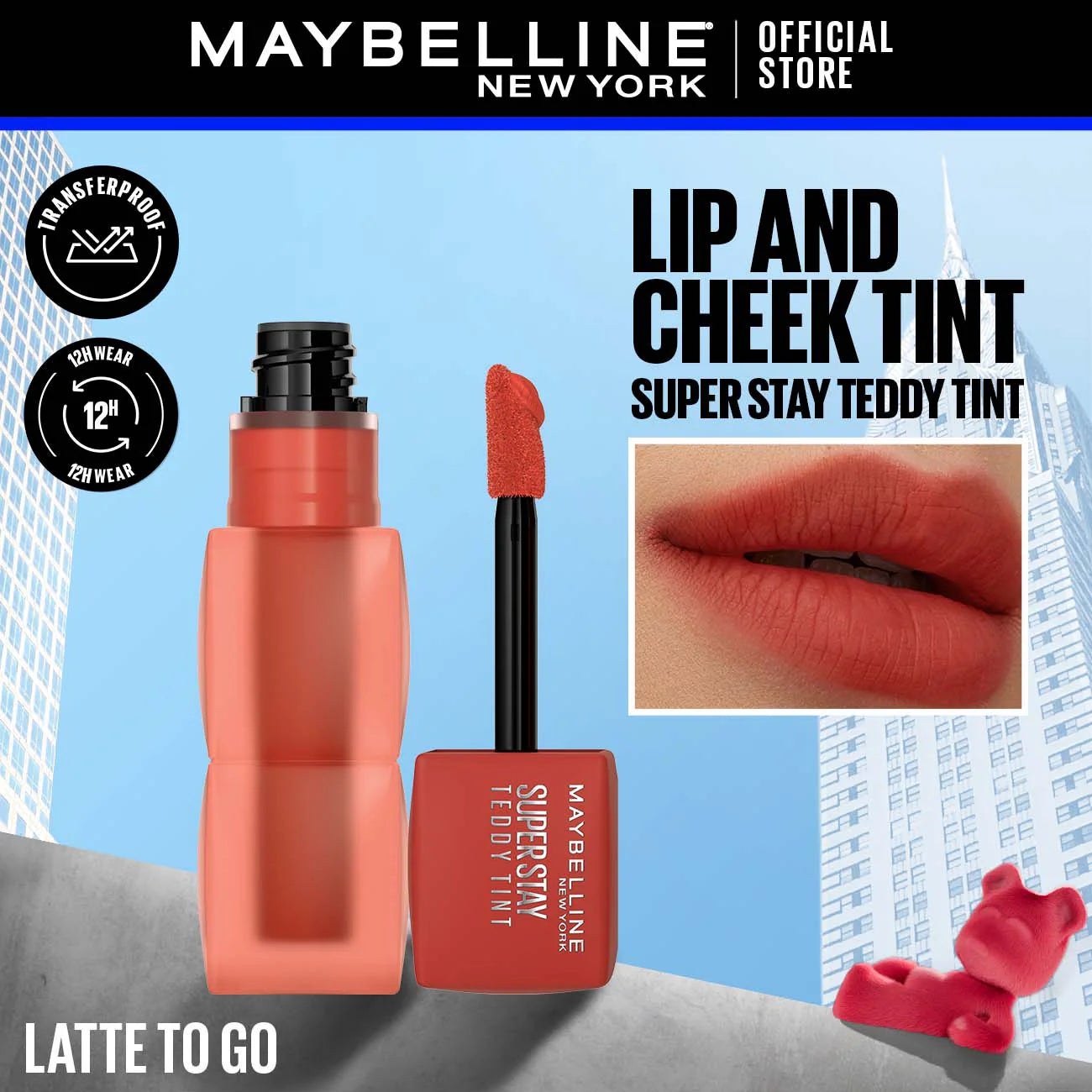 Maybelline New York's Super Stay Teddy Tint™: The 12-Hour Liquid Lip Tint!