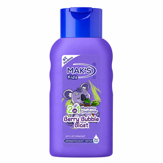 Maks - 2 in 1 Kids Shampoo + Conditioner Berry Bubble Blast 300Ml