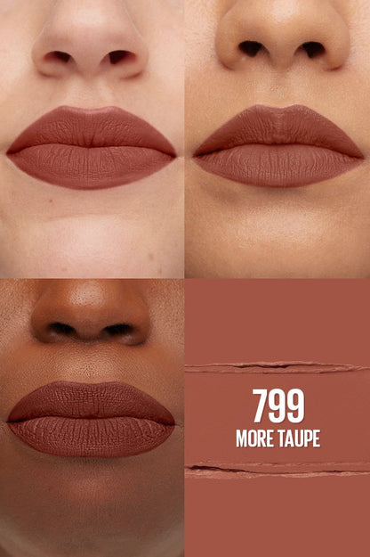 Maybelline New York Color Sensational Ultimatte Slim Lipstick, non-drying formula