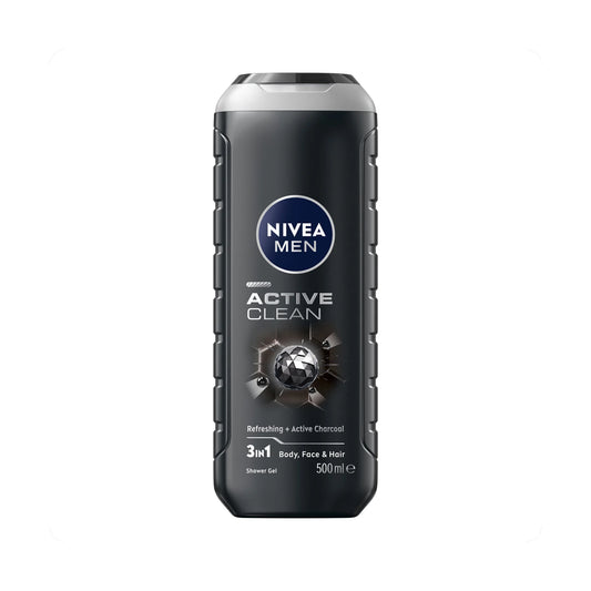 Nivea - 3In1 Active Clean Shower Gel - 500Ml