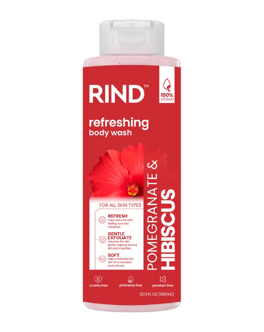 Rind Body Wash Refreshing Pomegranate & Hibiscus 20.5Oz/606Ml