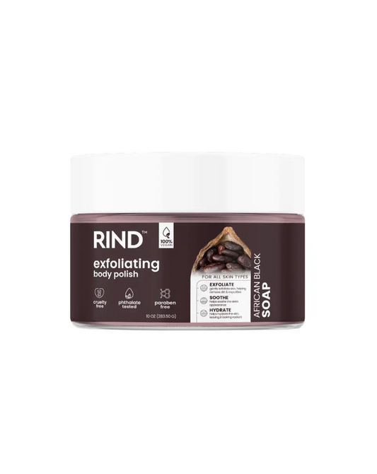 Rind Body Polish Exfoliating African Black Soap 10Oz/283G