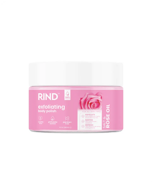 Rind Body Polish Exfoliating Salt & Rose Oil 10Oz/283G