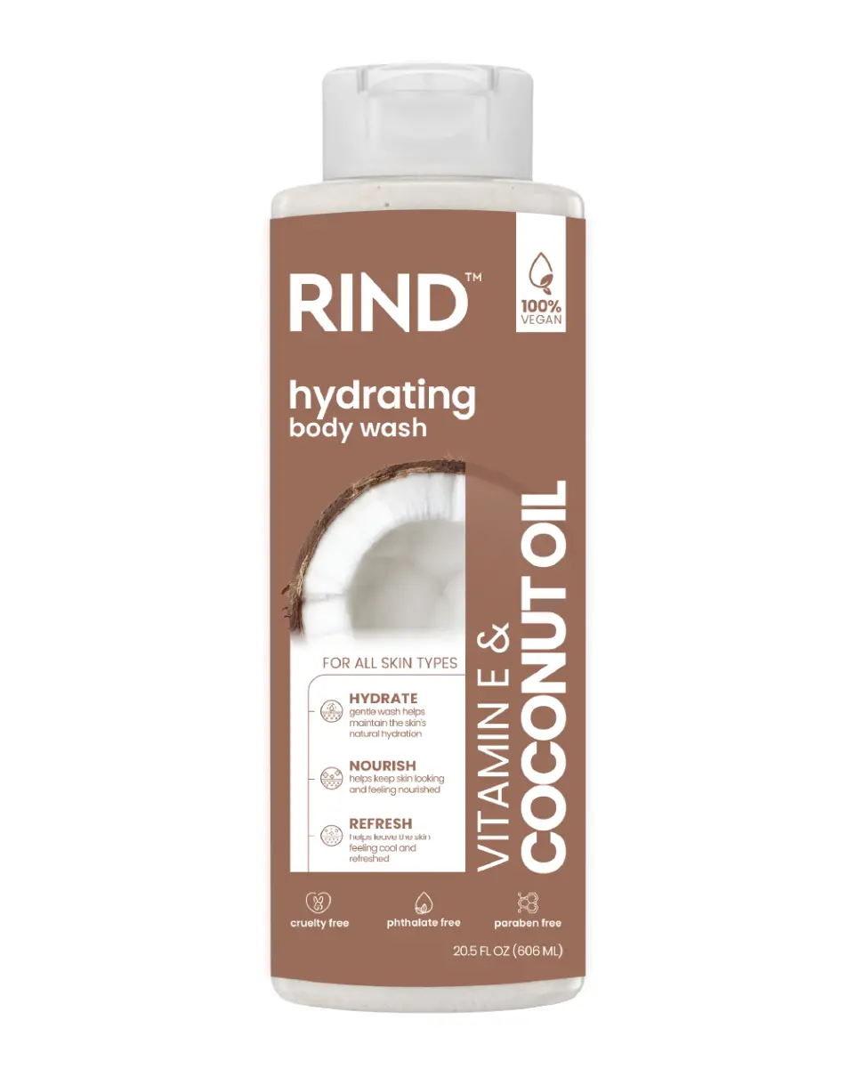 Rind Body Wash Hydrating Vitamin E & Coconut Oil 20.5Oz/606Ml