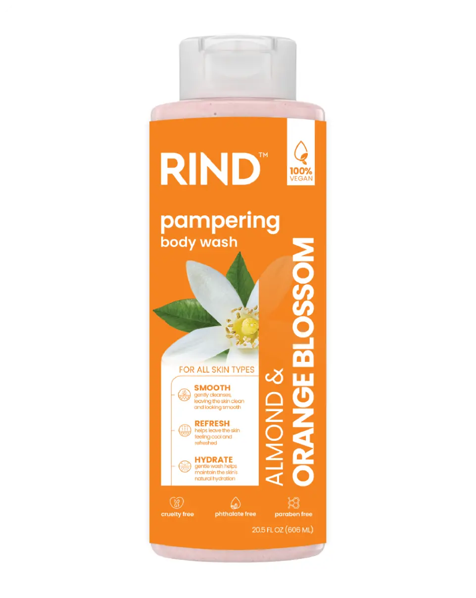 Rind Body Wash Pampering Almond & Orange Blossom 20.5Oz/606Ml