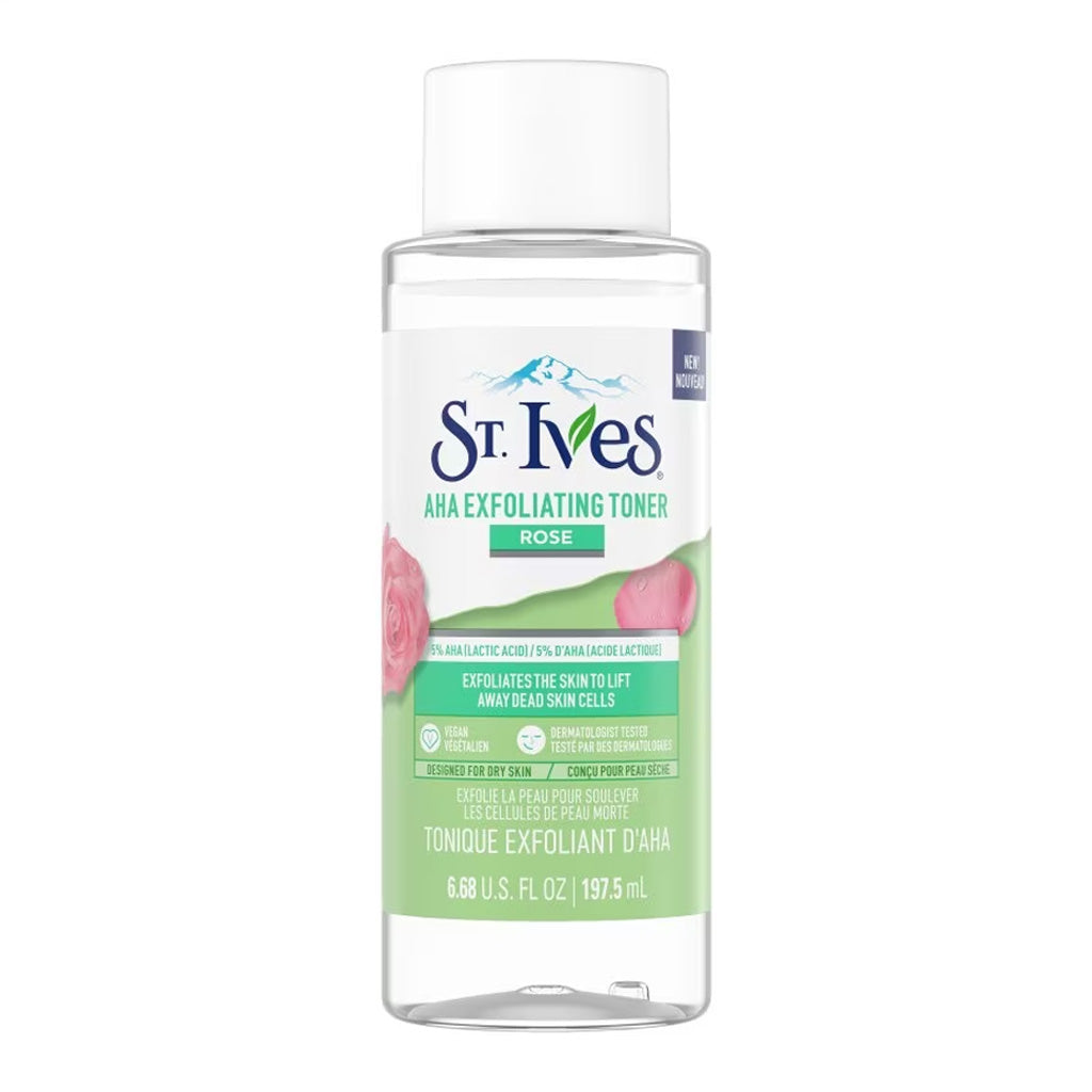 St. Ives Aha Exfoliating Toner Rose 6.68Oz/197.5Ml