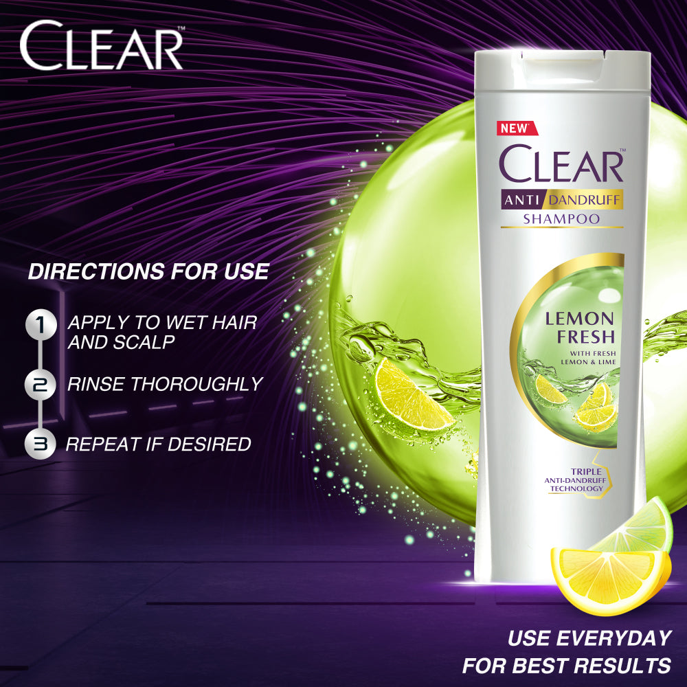 Clear Shampoo Lemon Fresh - 185Ml