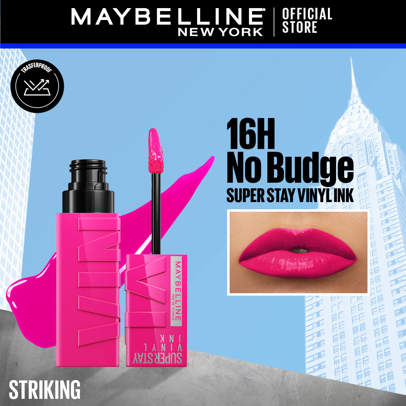 Maybelline's Superstay Vinyl Ink, 16-Hour No-Budge Liquid Lipcolor