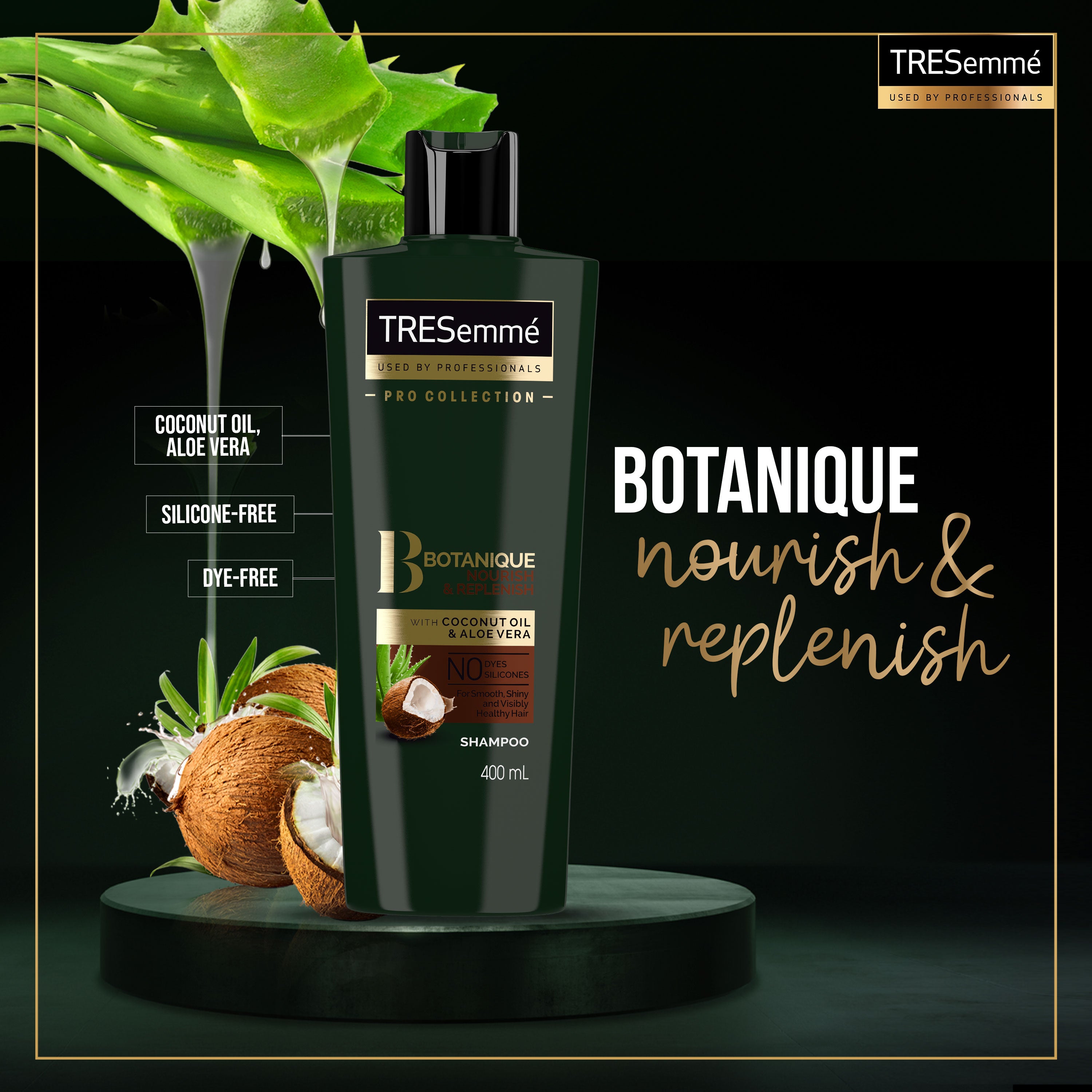 Bundle - Pack of 2 Tresemme Botanique Shampoo Nourish & Replenish - 360Ml