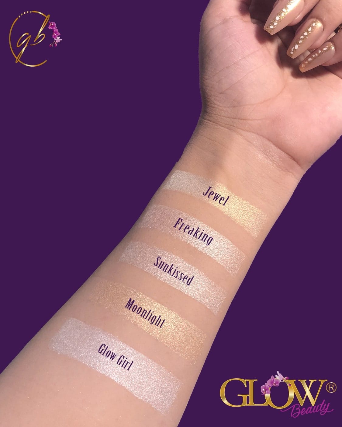 Glow Beauty - Highlighter Peachy Floral Faces