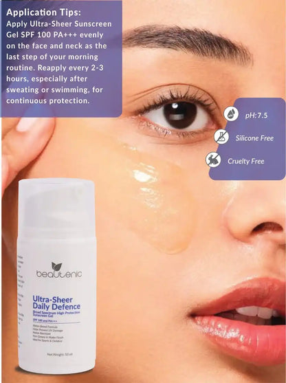Beautenic - Ultra Sheer Daily Defence High Protection Sunscreen SPF 100, PA+++