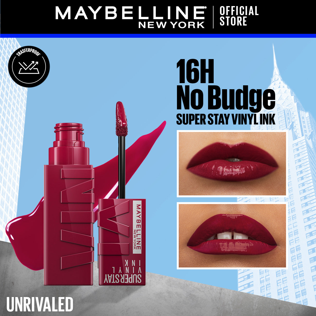 Maybelline's Superstay Vinyl Ink, 16-Hour No-Budge Liquid Lipcolor