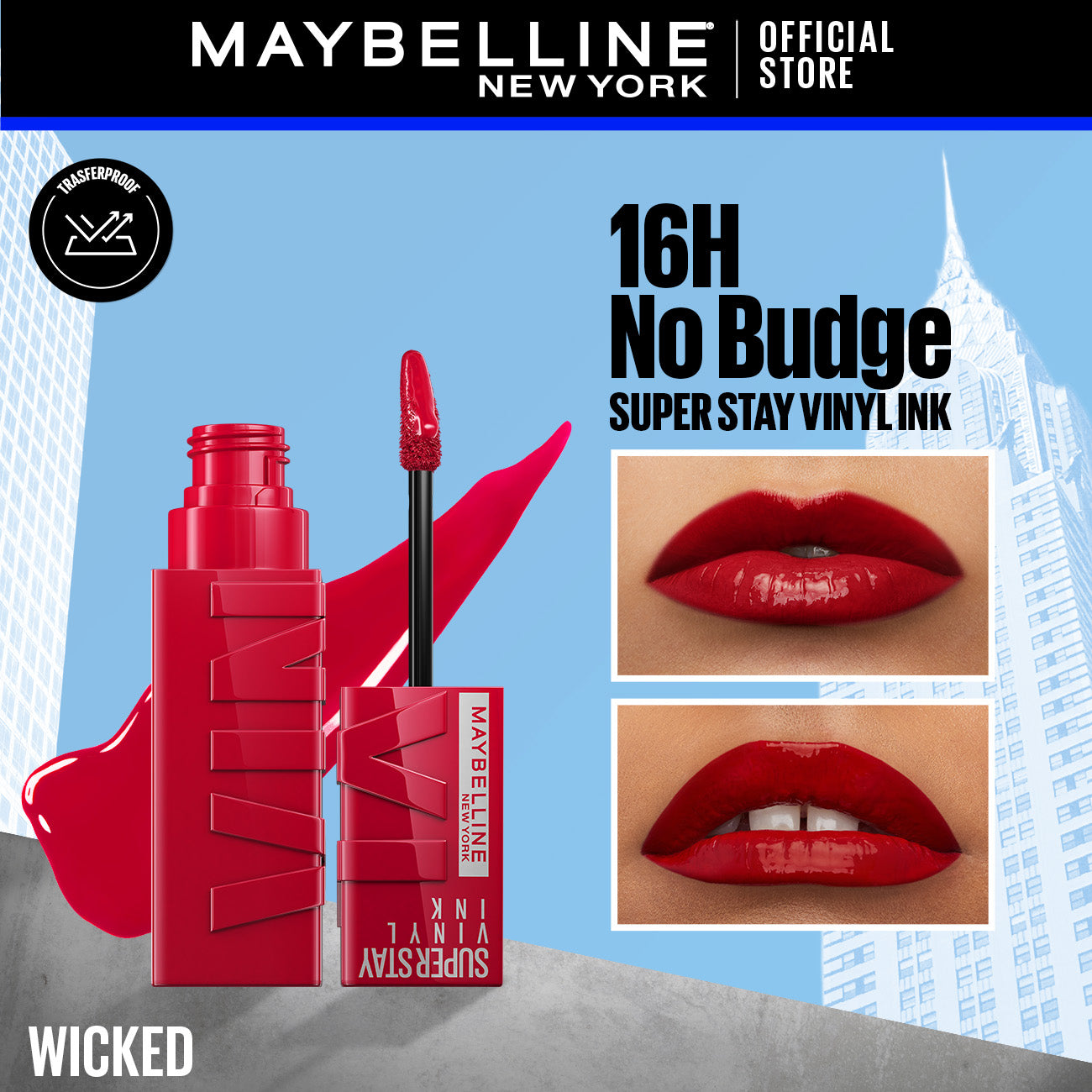 Maybelline's Superstay Vinyl Ink, 16-Hour No-Budge Liquid Lipcolor