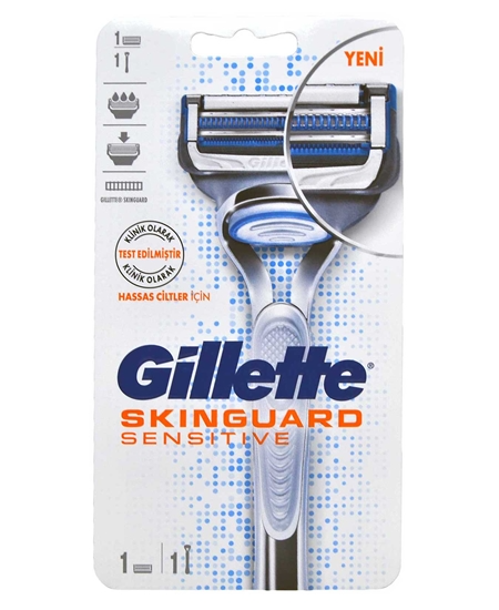 Gillette Skinguard Sensitive Razor 1 Handle & 1 Blade Refills - Highfy.pk