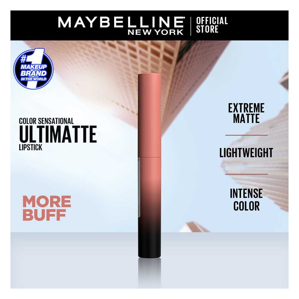 Maybelline New York Color Sensational Ultimate Matte Lipstick, 699 More Buff - Highfy.pk