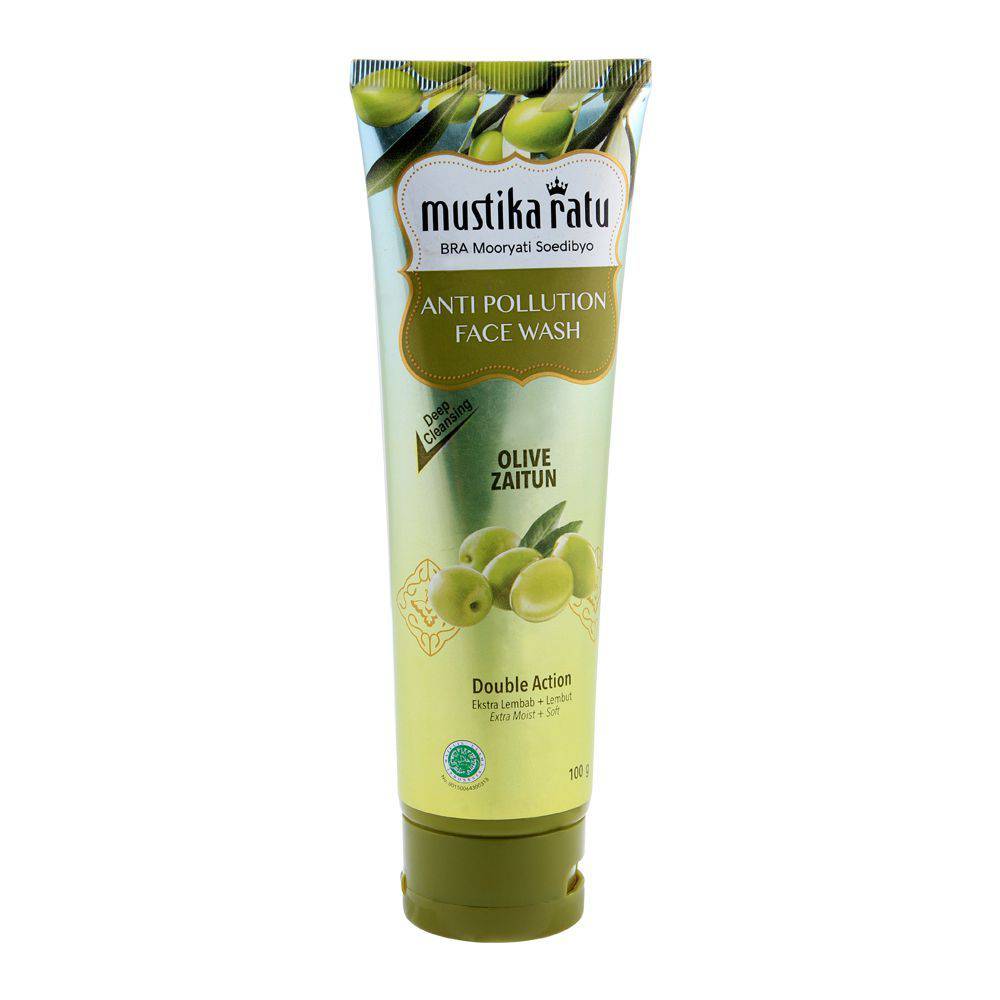 Mustika Ratu Face Wash Anti Pollution Olive Zaitun 100G