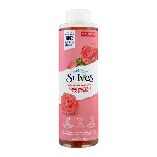 Stives Body Wash Rose Water & Aloe Vera 22Oz/650Ml - Highfy.pk