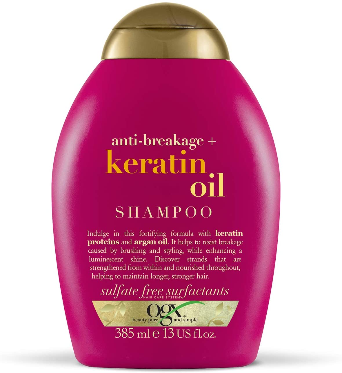 OGX Shampoo Anti Breakage Keratin Oil (Sulphate Free) 385 Ml - Highfy.pk