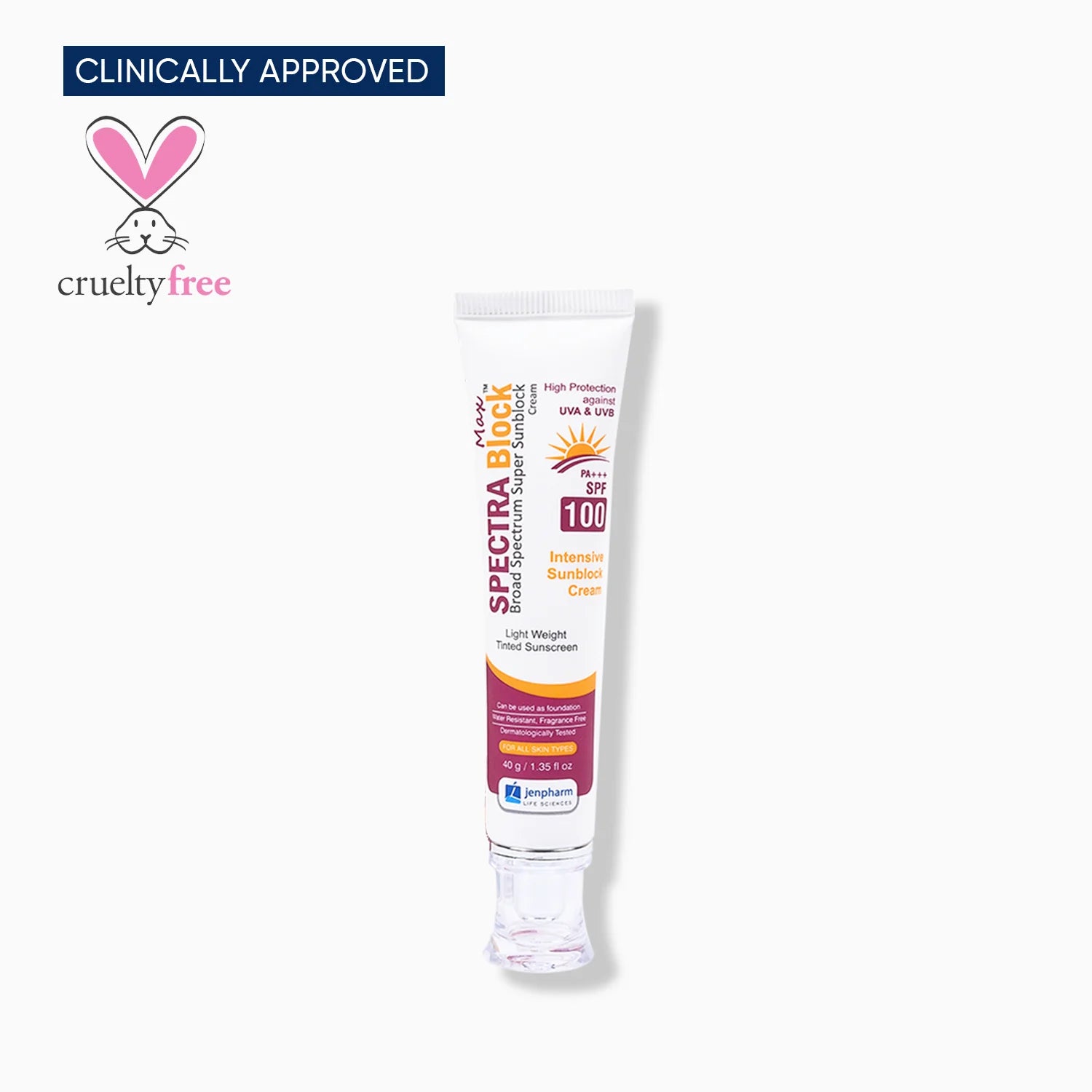 Jenpharm Spectra Block Max Tinted Super Sunblock Cream 40G Highfy.pk