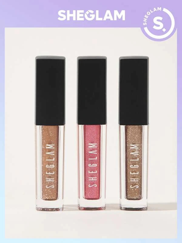 Shein - Sheglamtrio Of Shimmering Liquid Eyeshadow A Midsummer ,In The Name Of Love - Highfy.pk