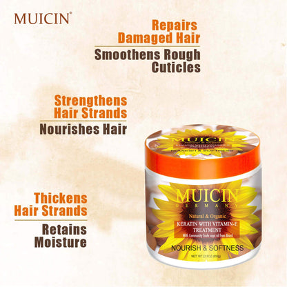 MUICIN - Sunflower and Argan Oil Hair Treatment Mask - 650g