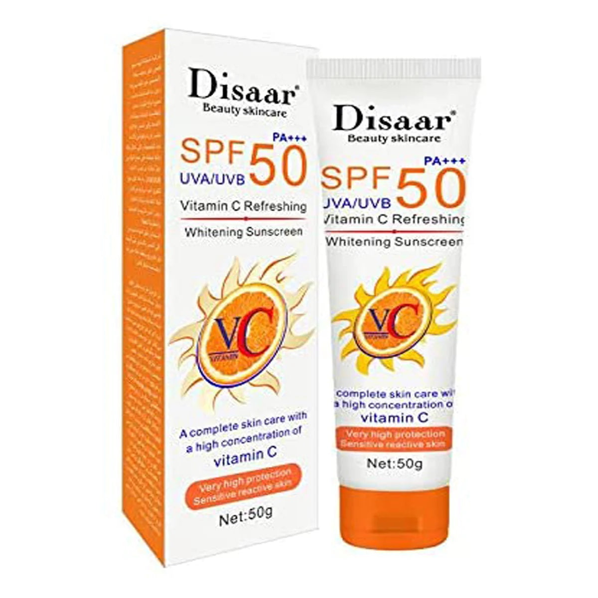 Disaar Natural Sunblock Anti- Uva/Uvb Spf 50 Sunscreen Cream - Highfy.pk